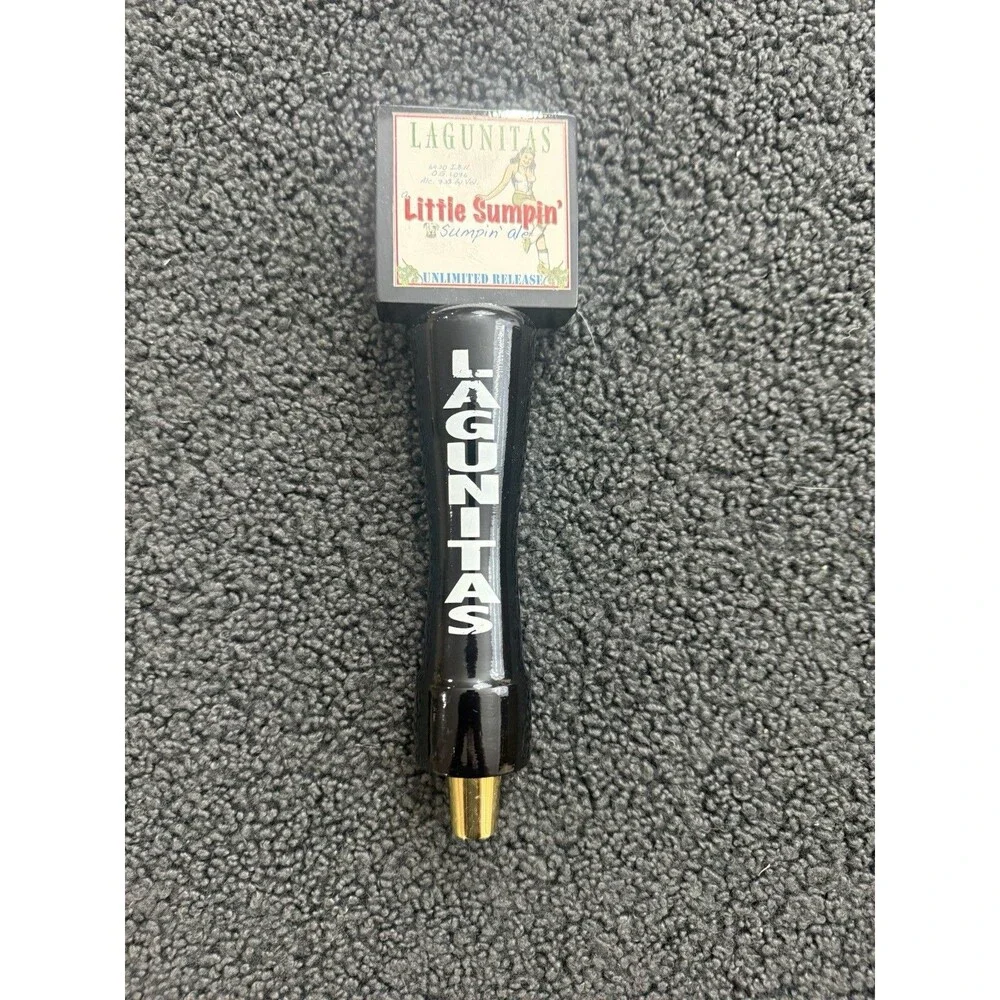 Lagunitas Little Sumpin' Sumpin' Ale Beer Tap Handle Knob Black Breweriana